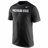 Michigan State Spartans Nike Wordmark WEM T-Shirt - Black,baseball caps,new era cap wholesale,wholesale hats